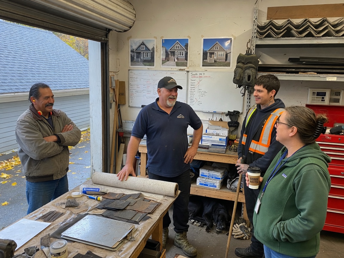 The Bellingham Roof & Leak Pros team at work in Bellingham
